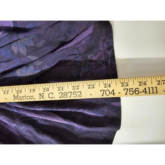 New Directions Fairy Open Front Cardigan Size Med Boho Purple Floral Artsy - Picture 9 of 9